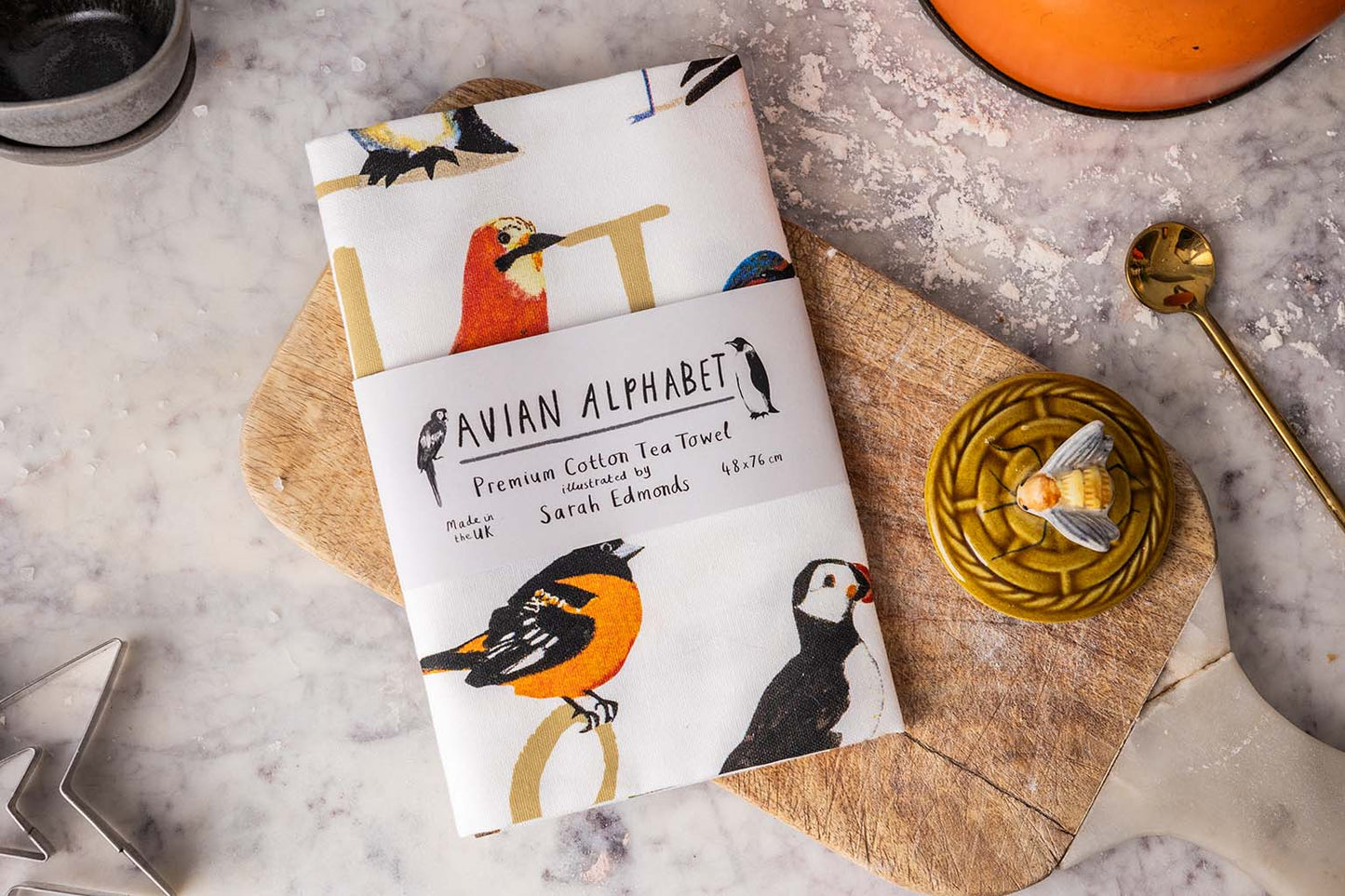 Avian Alphabet Tea Towel
