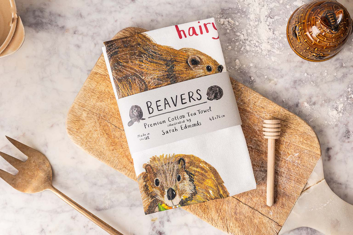 Beavers Cotton Tea Towel