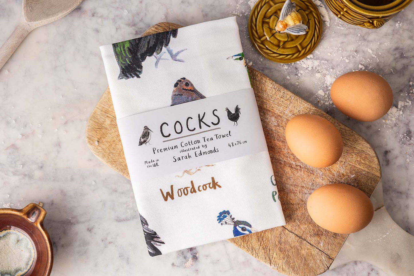 Cocks Tea Towel