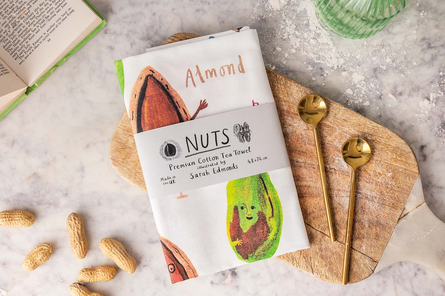 Nuts Cotton Tea Towel