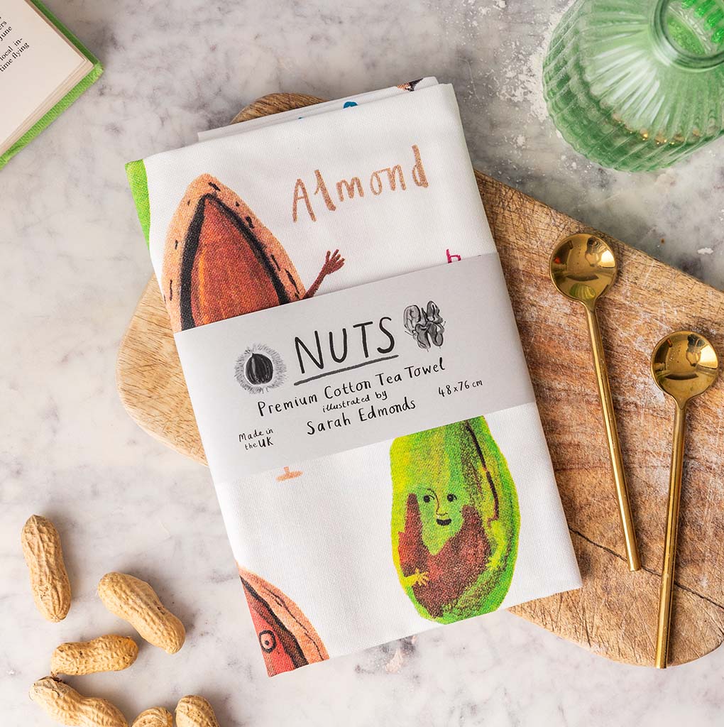 Nuts Cotton Tea Towel