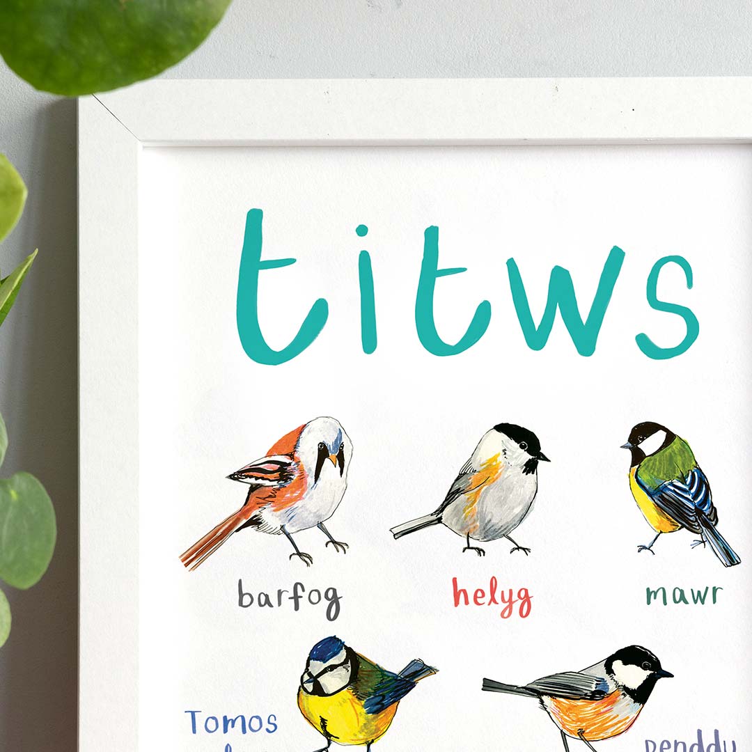 Titws Welsh Art Print - A4