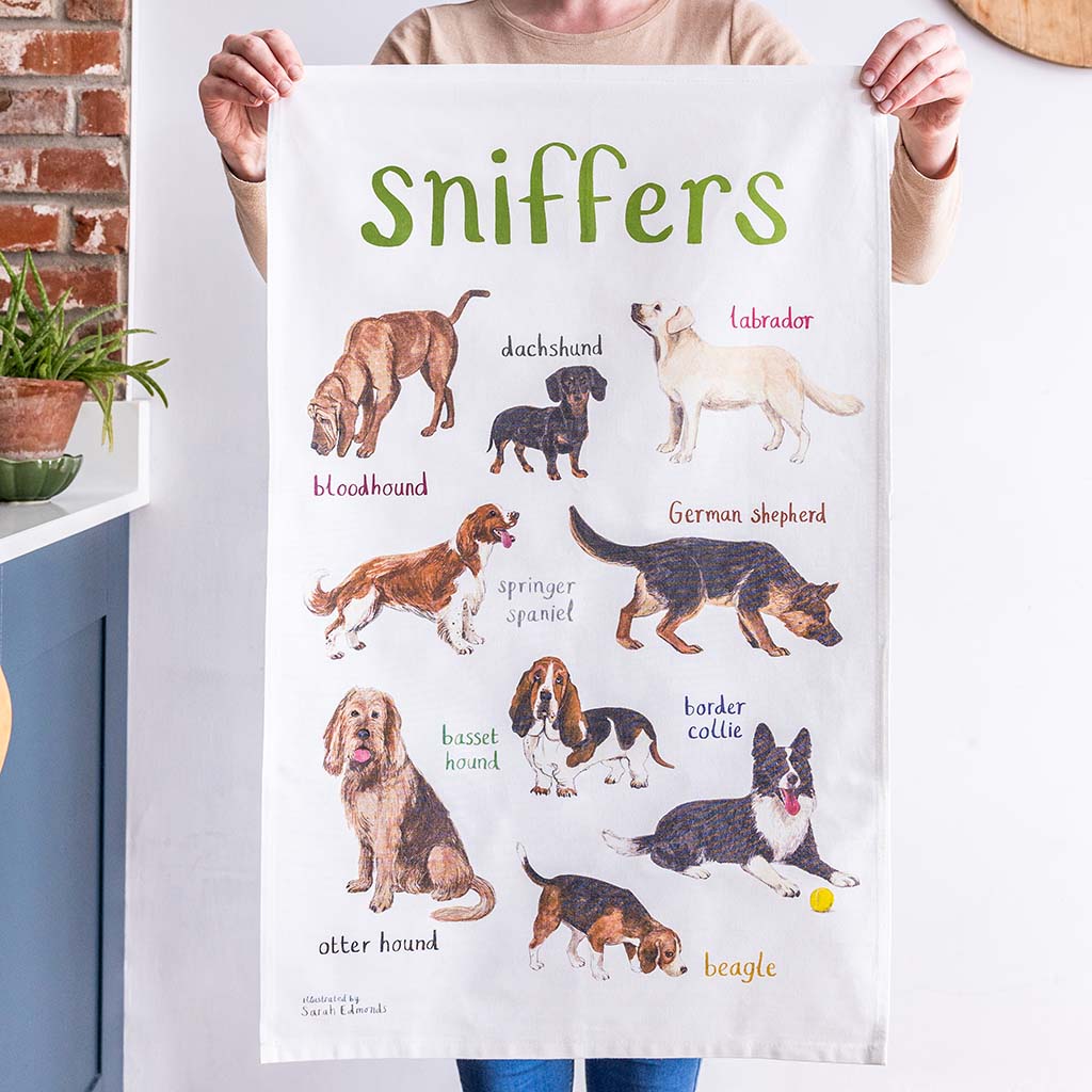 Sniffers Cotton Tea Towel