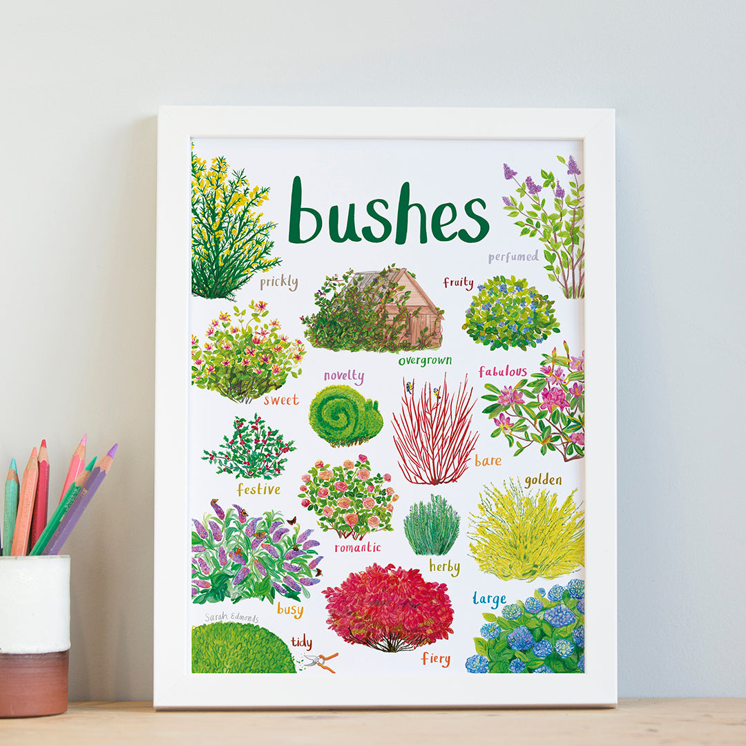Bushes Art Print - A4
