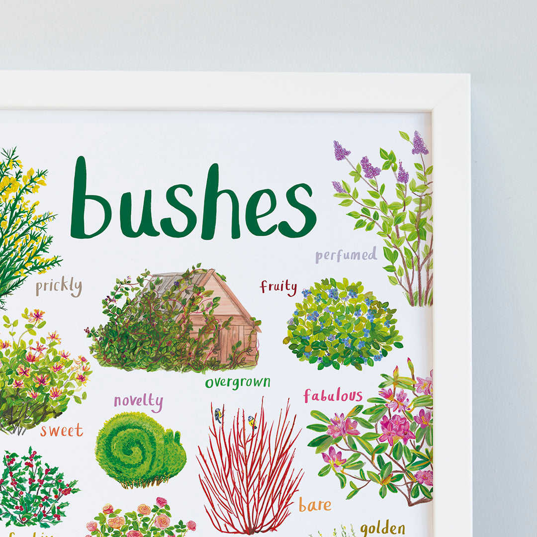 Bushes Art Print - A4