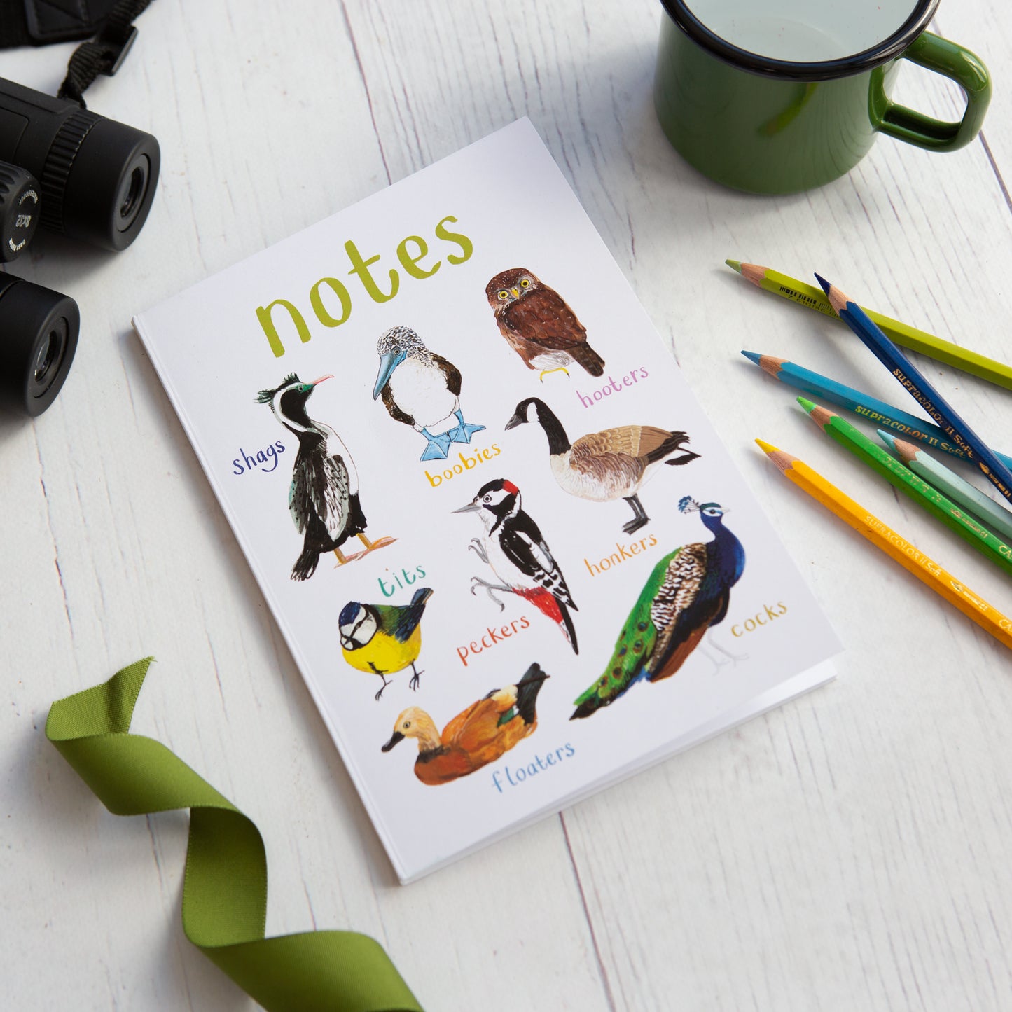 Cheeky Birds Recycled Notebook - A5