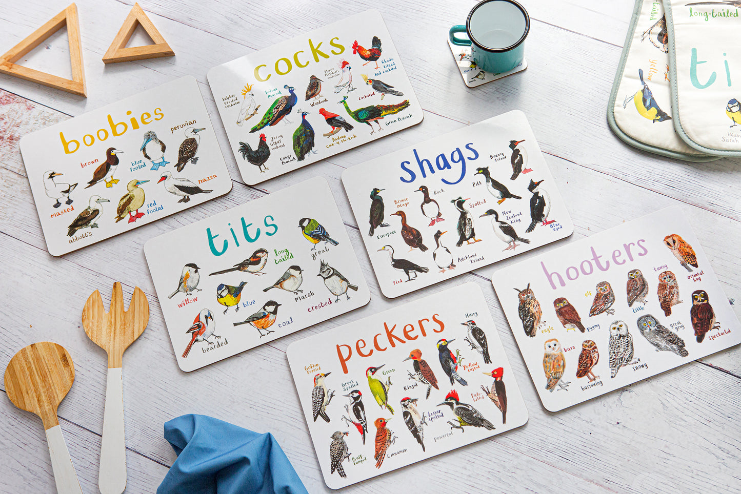 Boxed Set of 6 Playful Place Mats