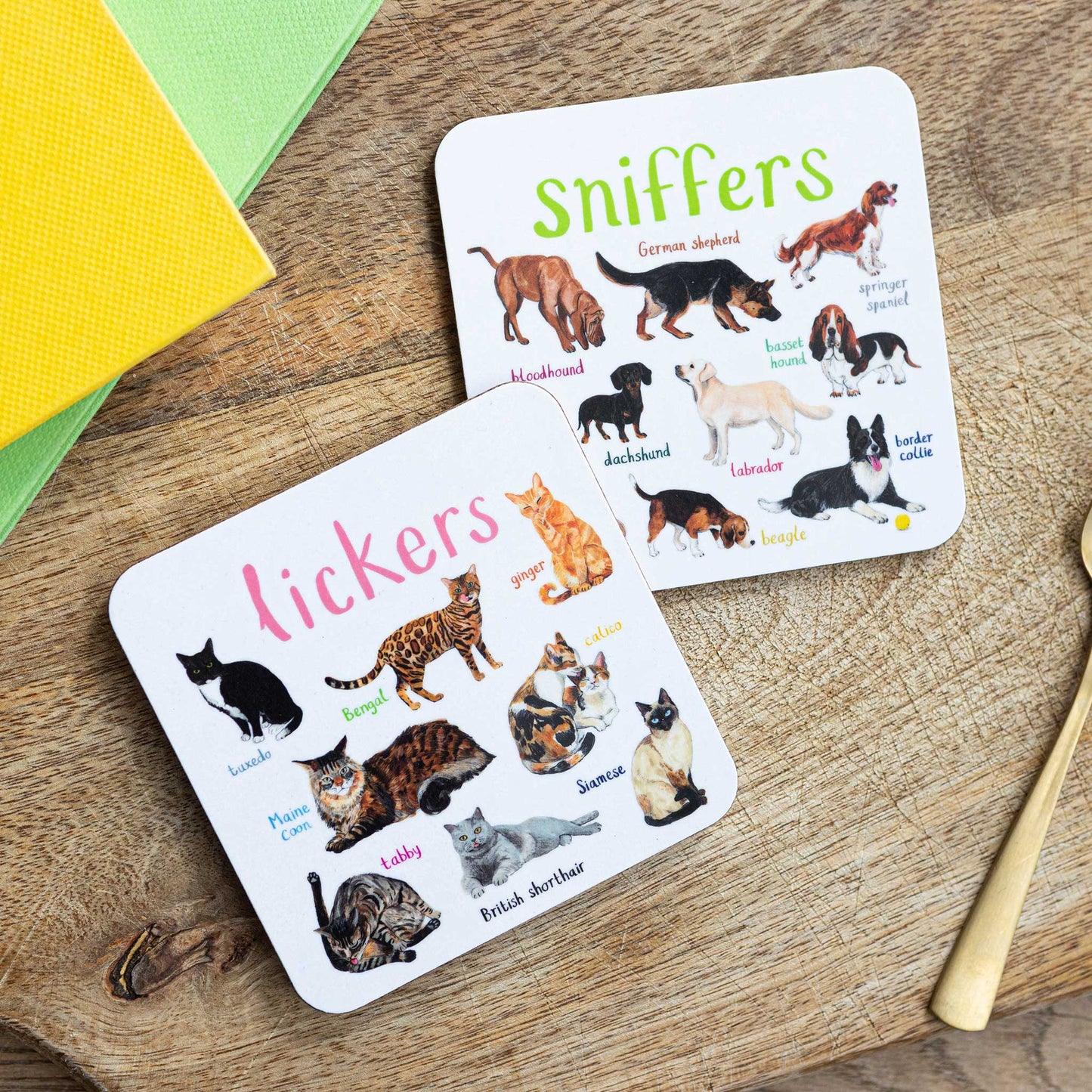 Pair of Lickers and Sniffers Coasters