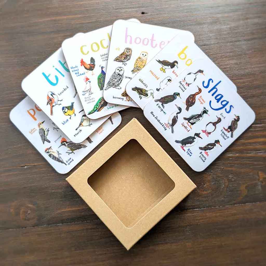Set of 6 Bird Pun Coasters