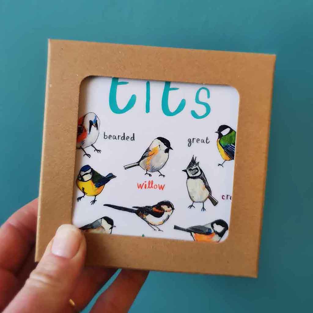 Set of 6 Bird Pun Coasters