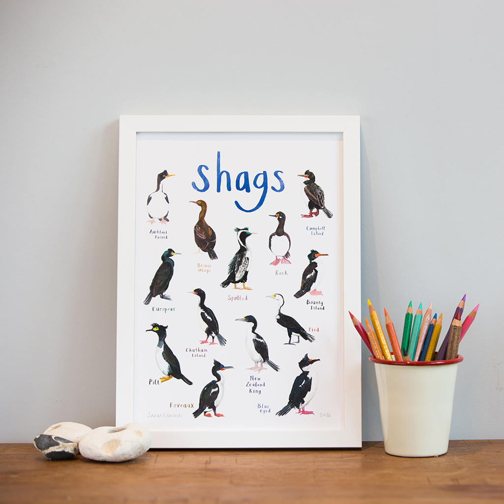 Shags Art Print - A4