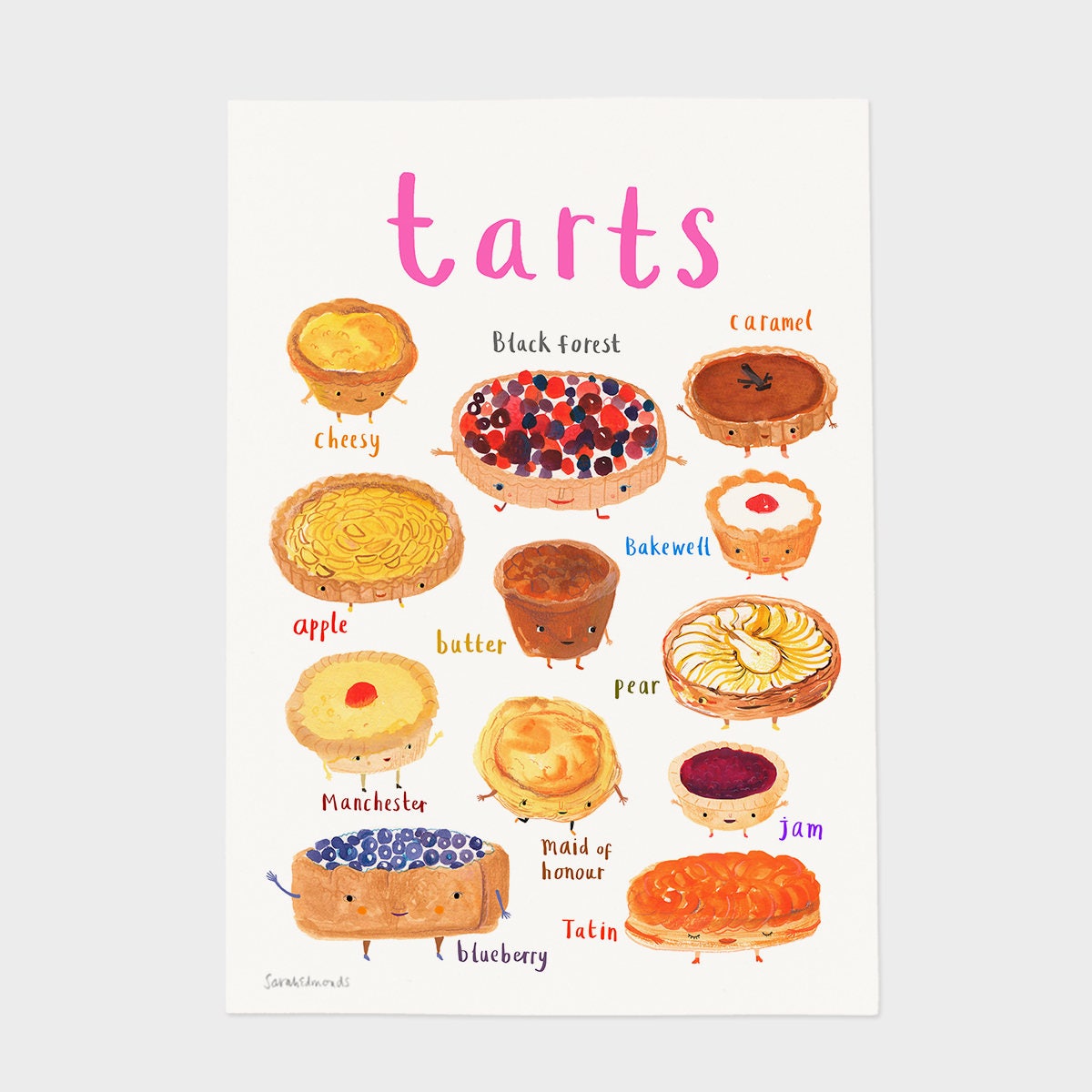 Tarts Art Print - A4