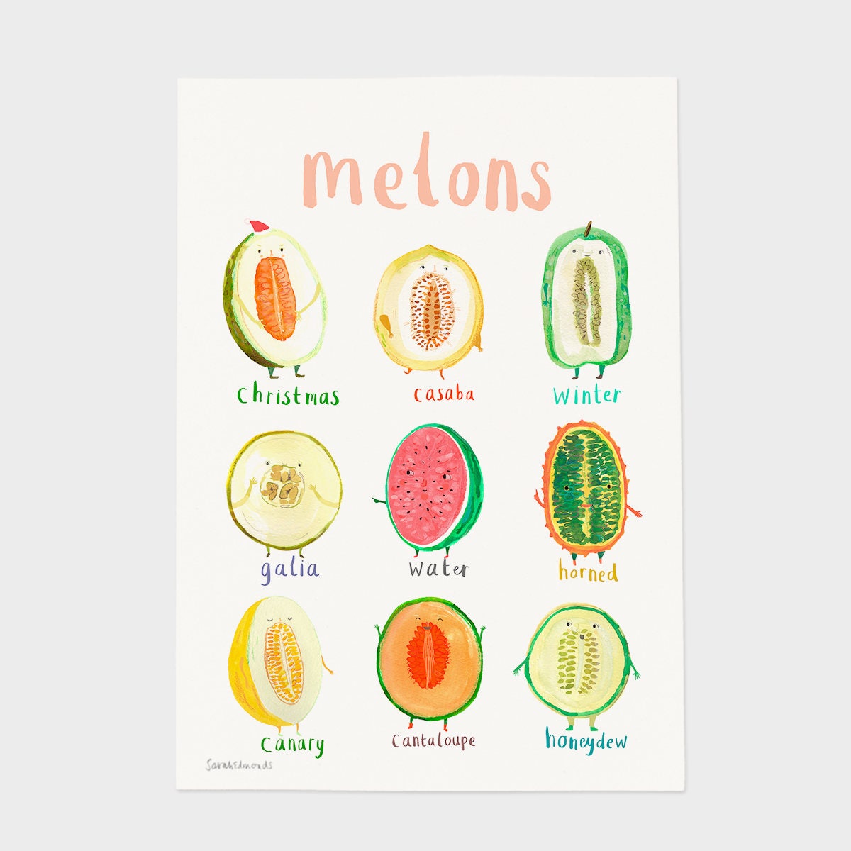 Melons Art Print - A4