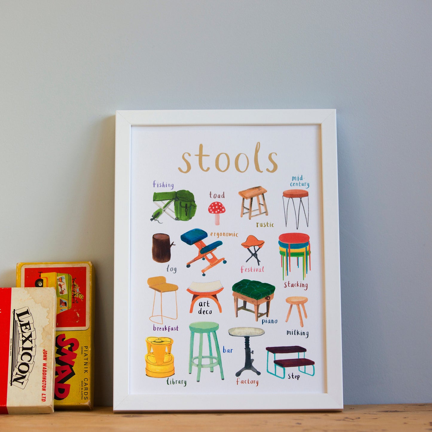 Stools Art Print - A4