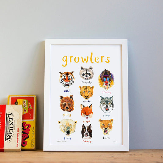 Growlers Art Print - A4