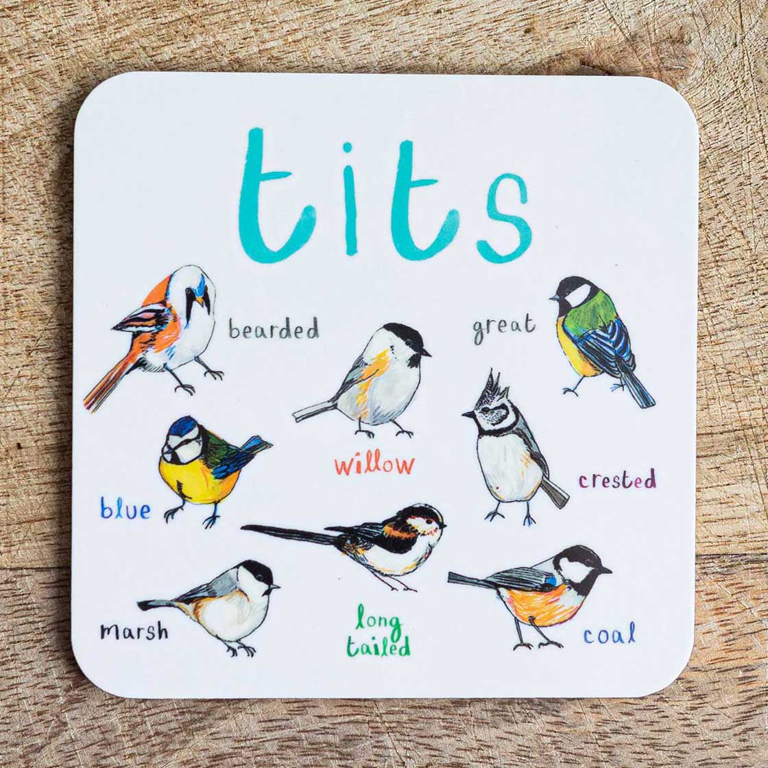 Tits Bird Coaster – Sarah Edmonds Illustration