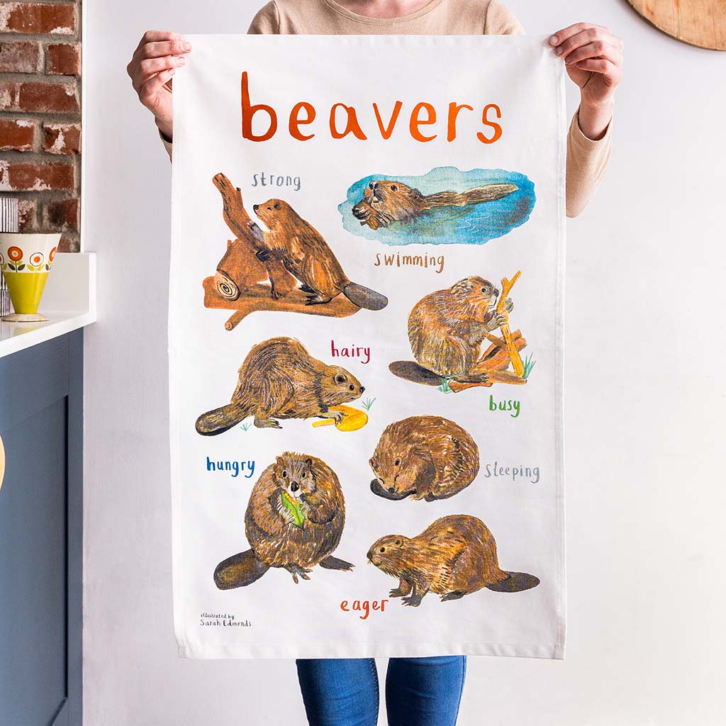 Beavers Cotton Tea Towel