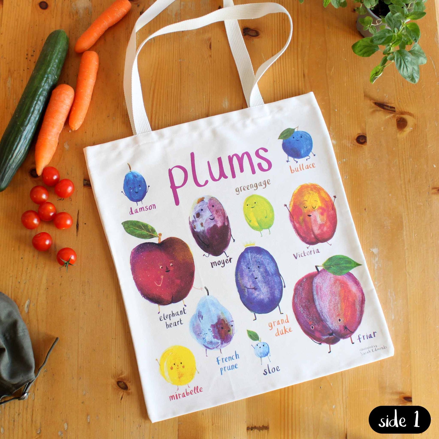 Plums & Tarts Canvas Tote Bag