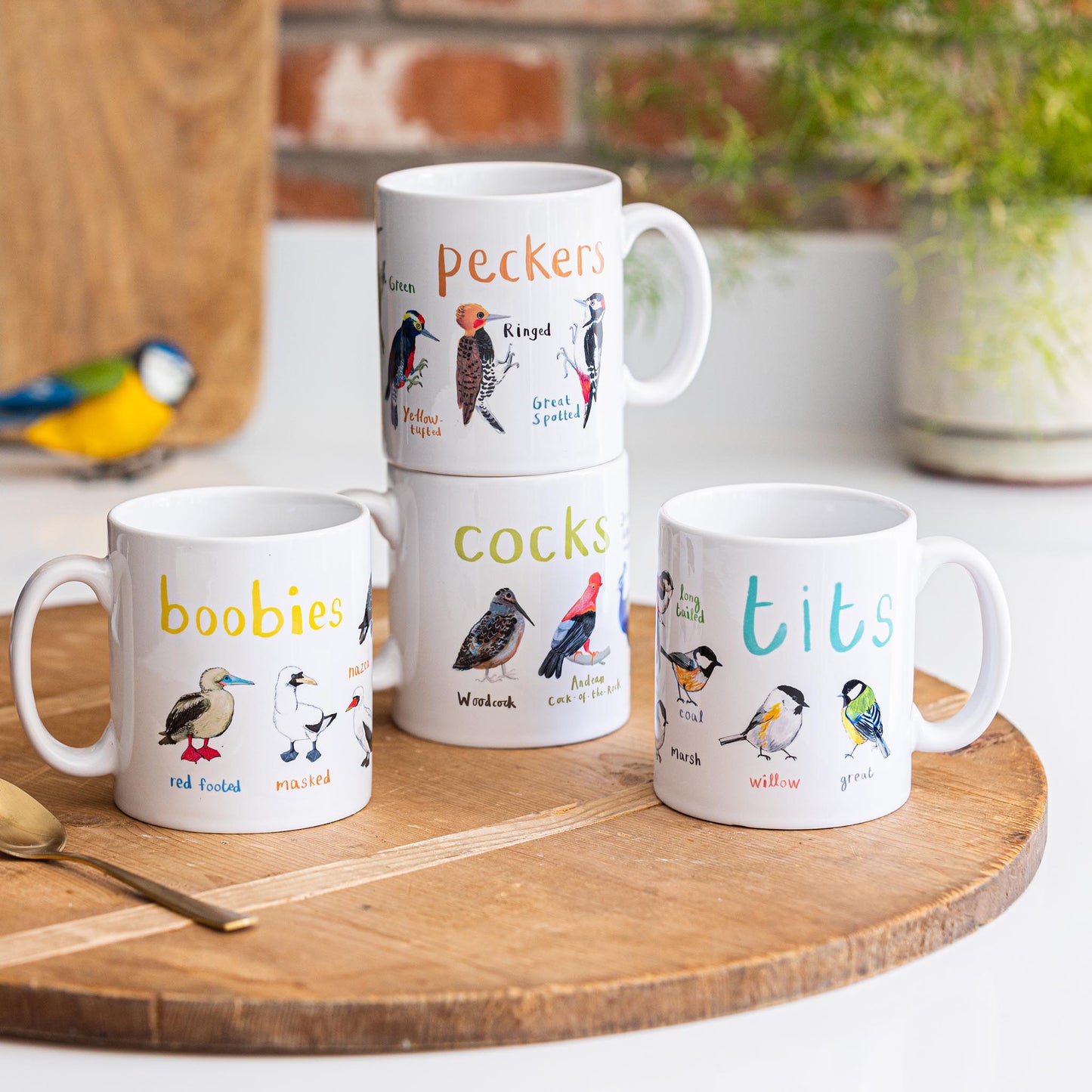Cocks Ceramic Bird Mug