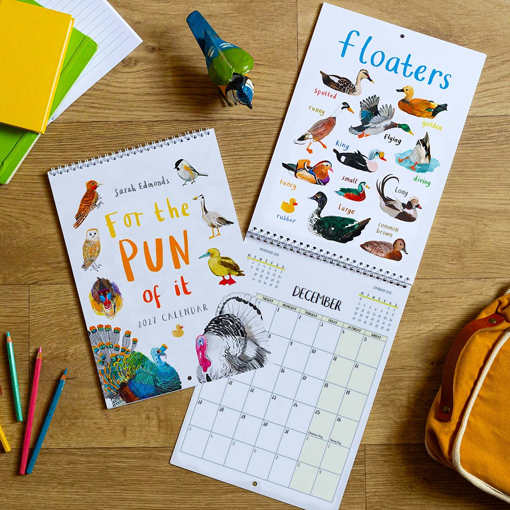 2027 'For The Pun Of It' Wall Calendar - UK Edition