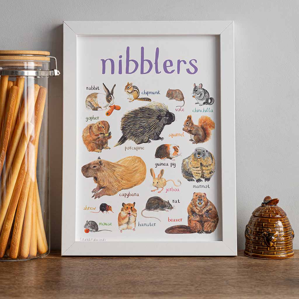 Nibblers Art Print - A4