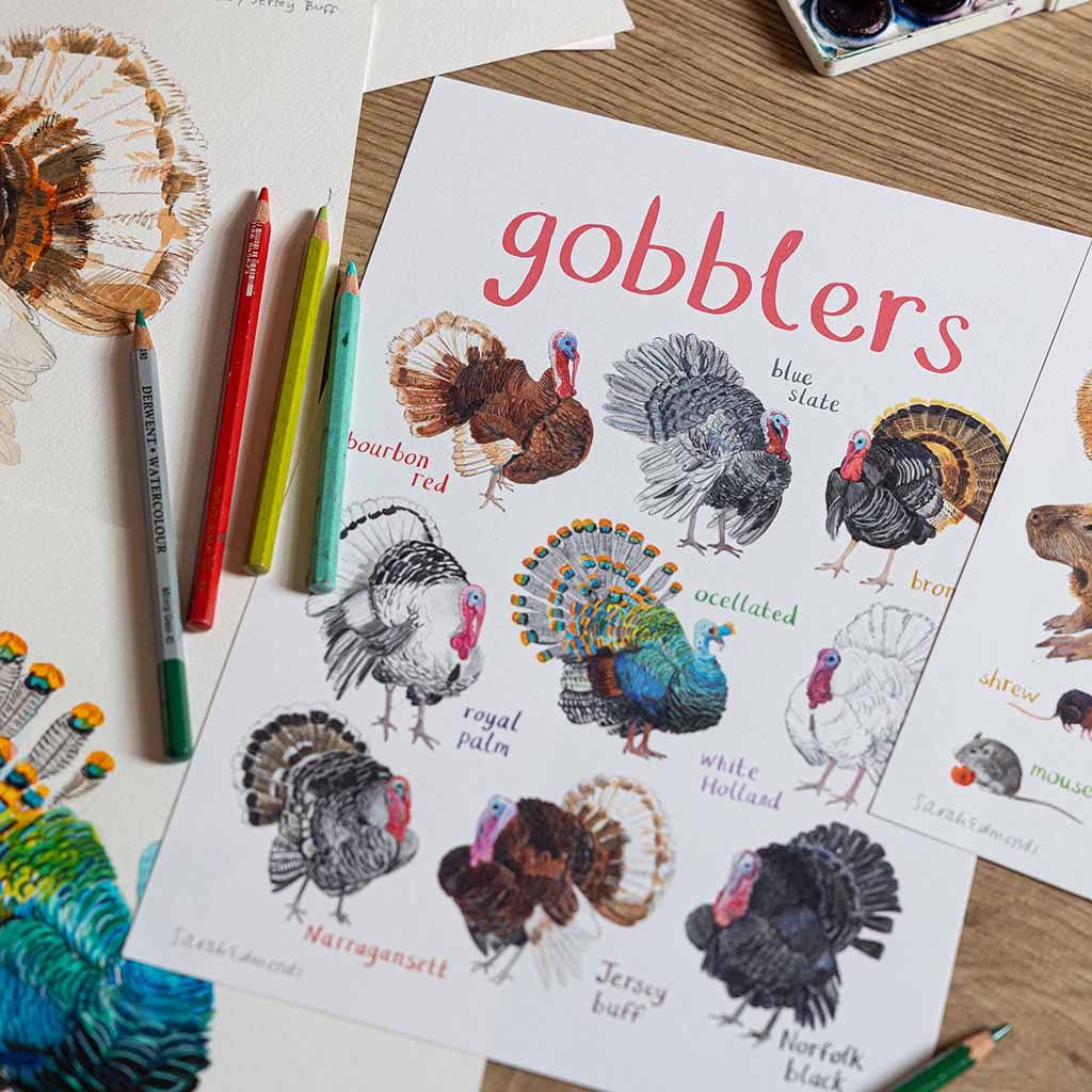 Gobblers Art Print - A4