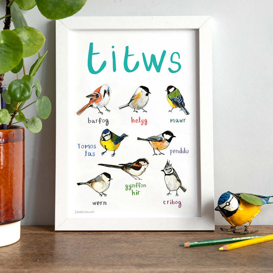 Titws Welsh Art Print - A4