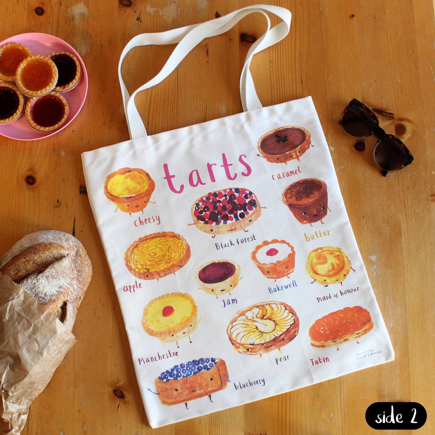 Plums & Tarts Canvas Tote Bag