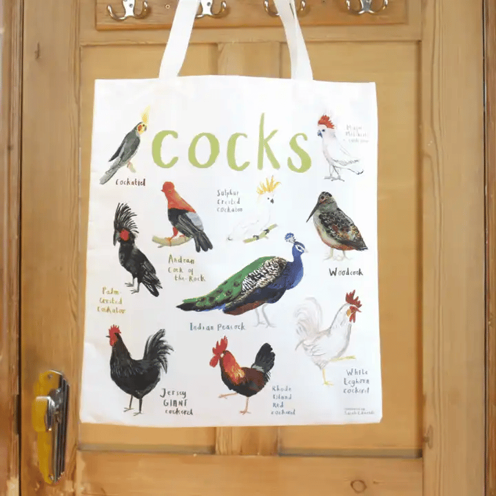 Cocks & Peckers Canvas Tote Bag