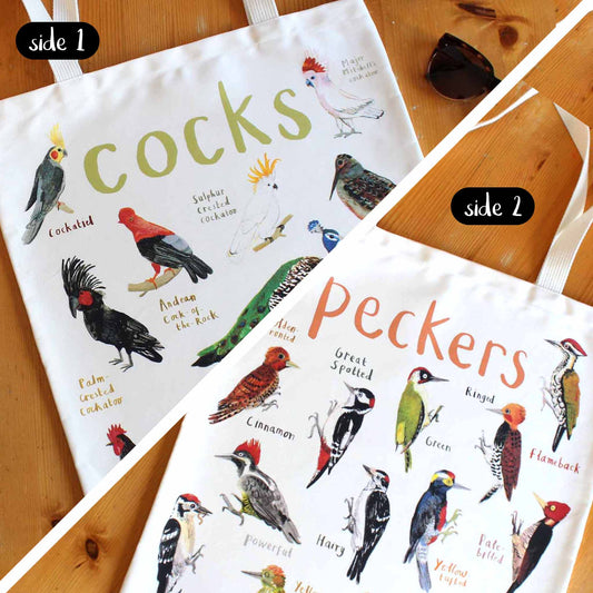 Cocks & Peckers Canvas Tote Bag