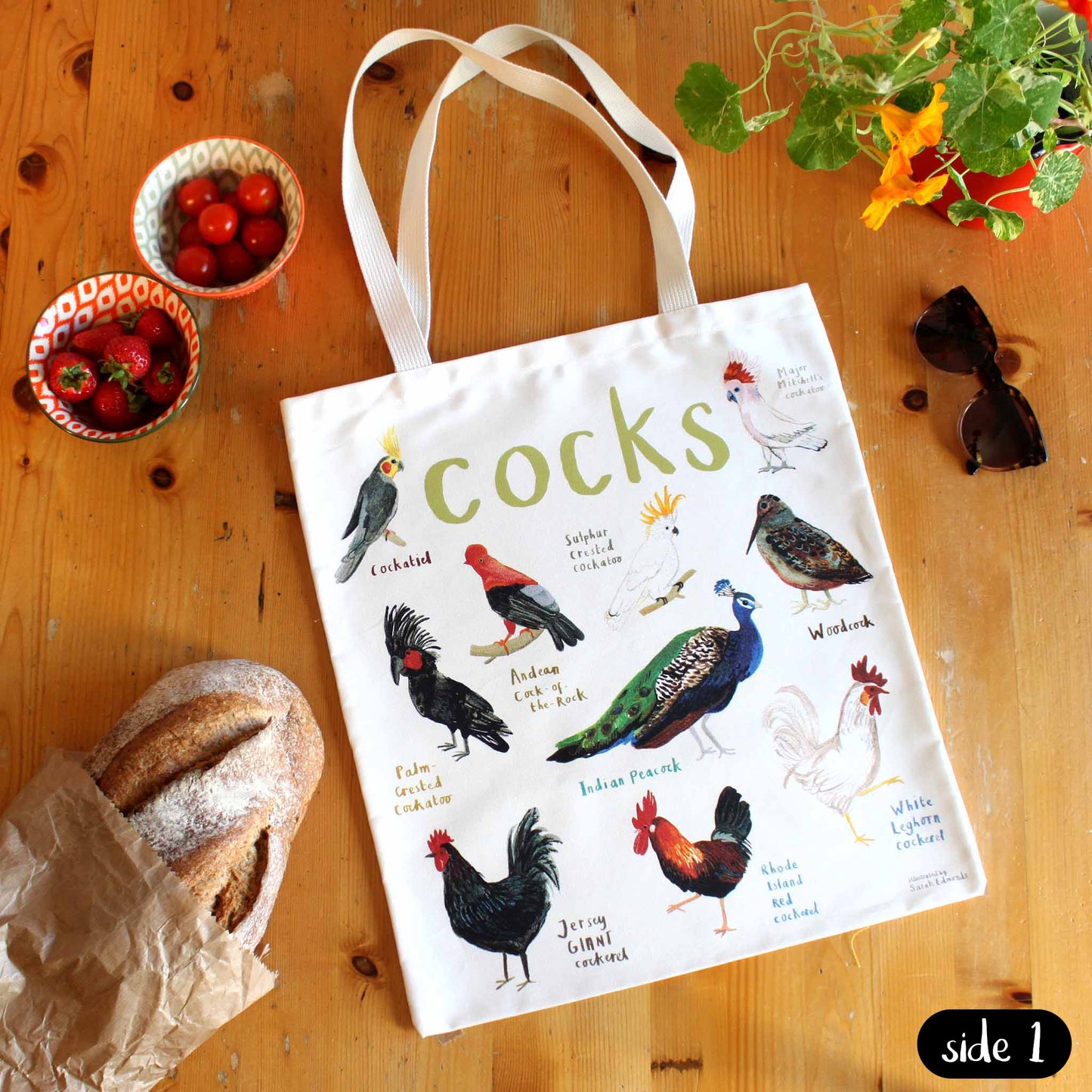 Cocks & Peckers Canvas Tote Bag