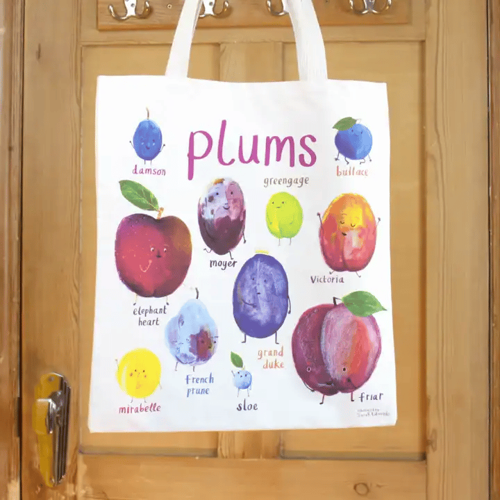 Plums & Tarts Canvas Tote Bag