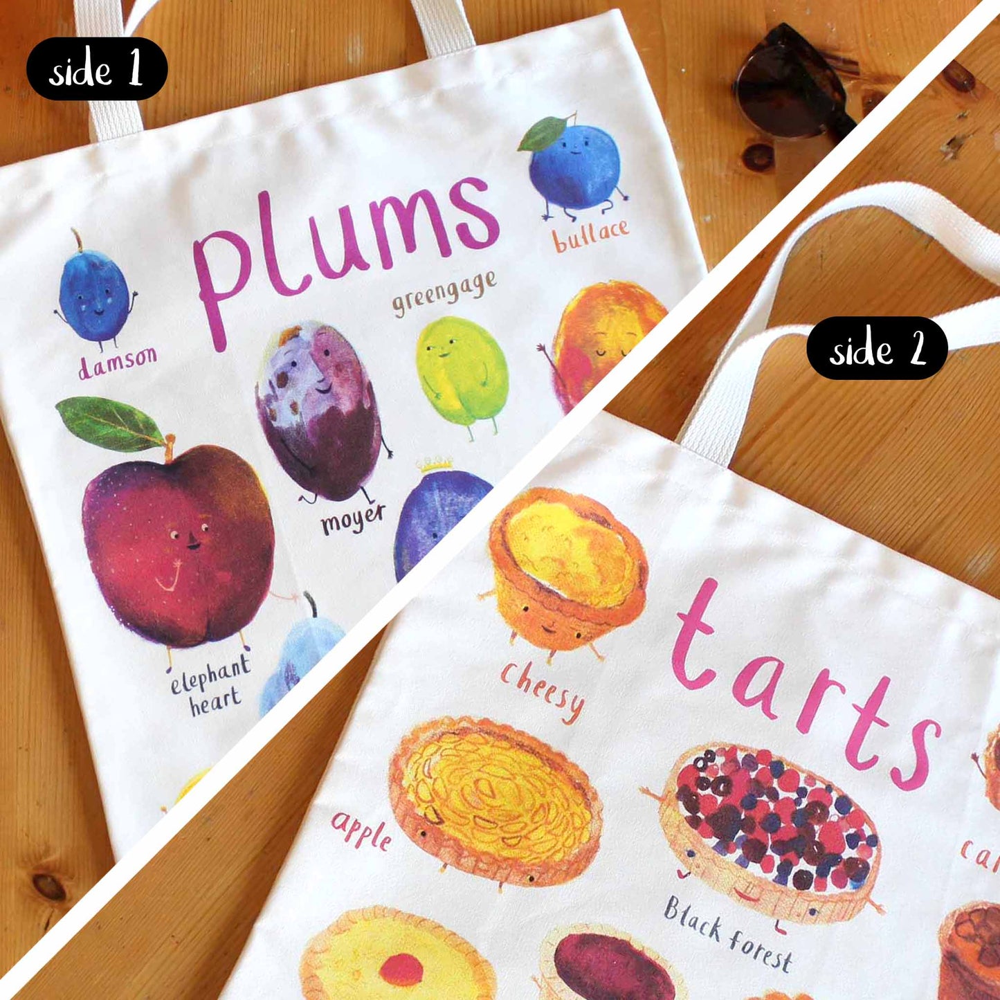 Plums & Tarts Canvas Tote Bag