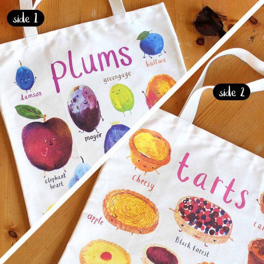 Plums & Tarts Canvas Tote Bag