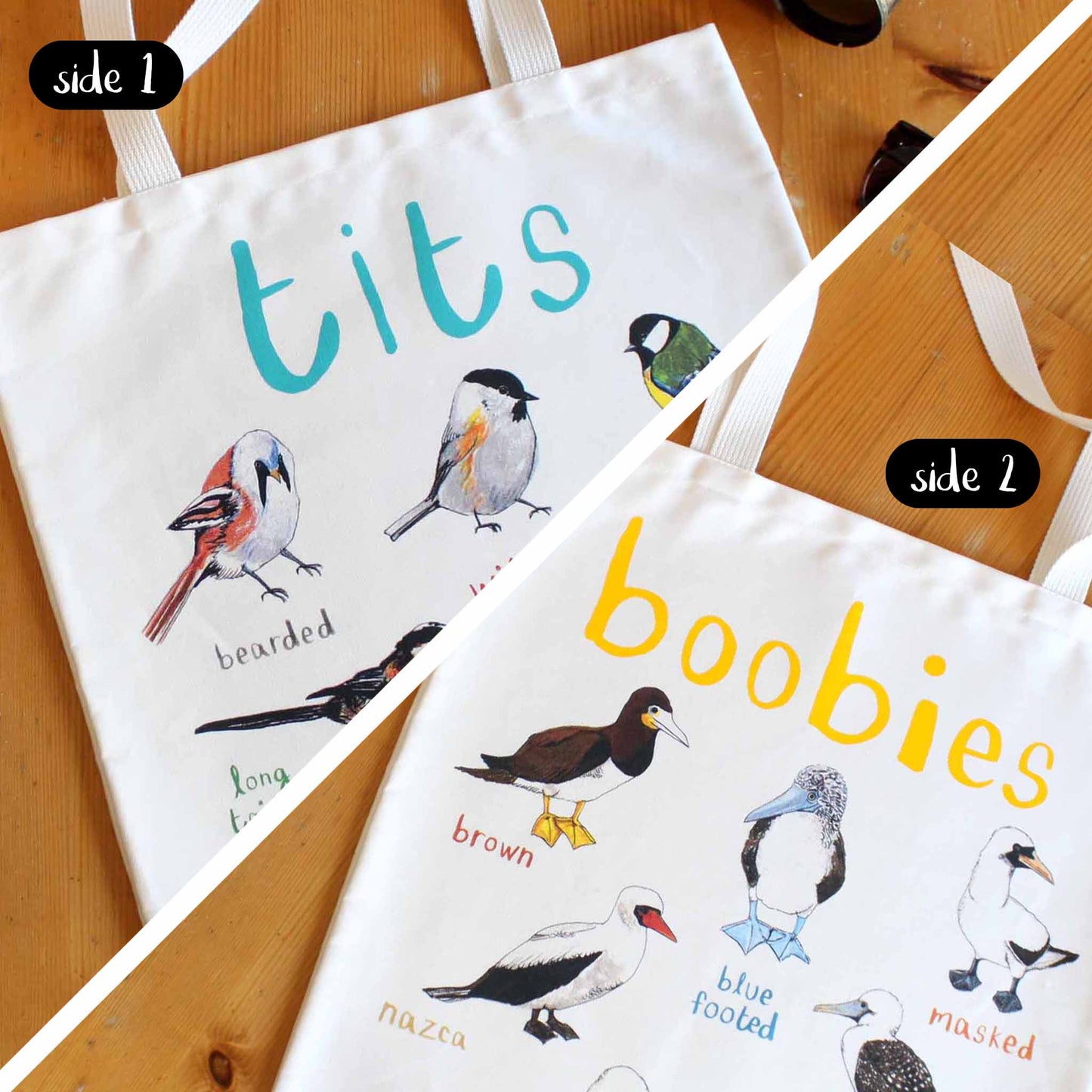 Tits & Boobies Canvas Tote Bag