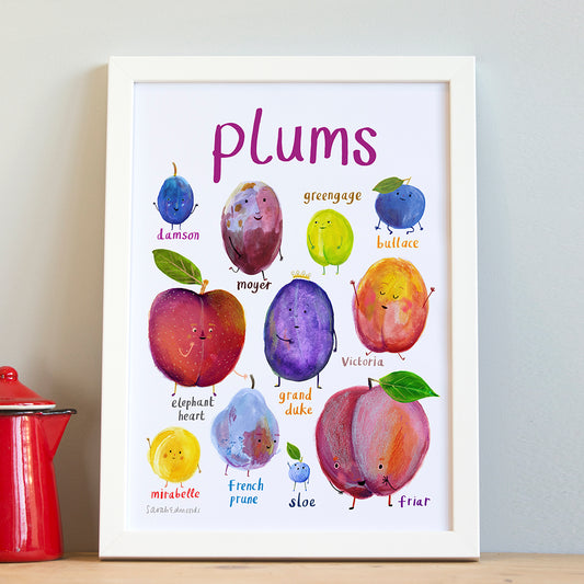 Plums Art Print - A4