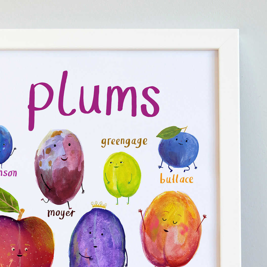 Plums Art Print - A4