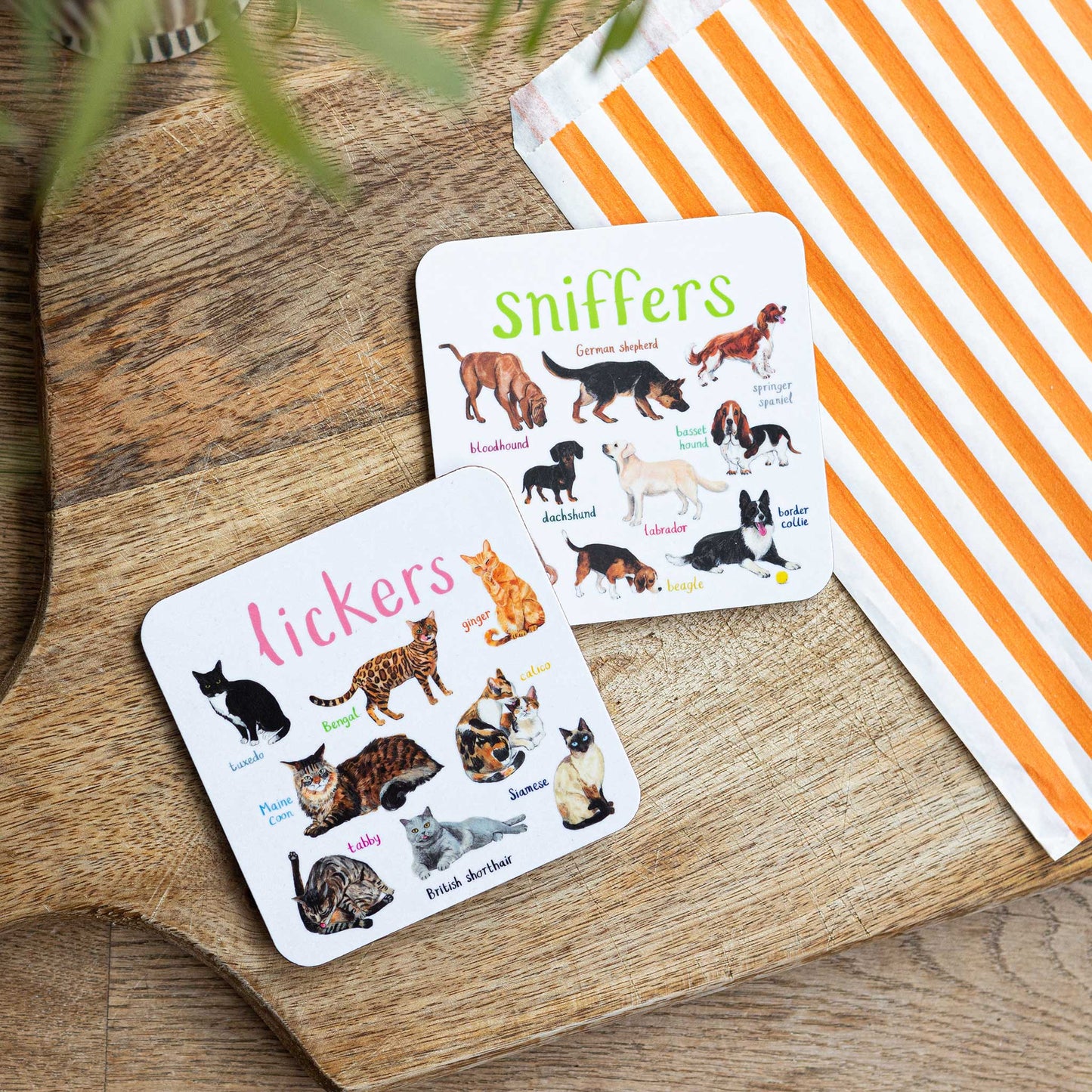 Pair of Lickers and Sniffers Coasters