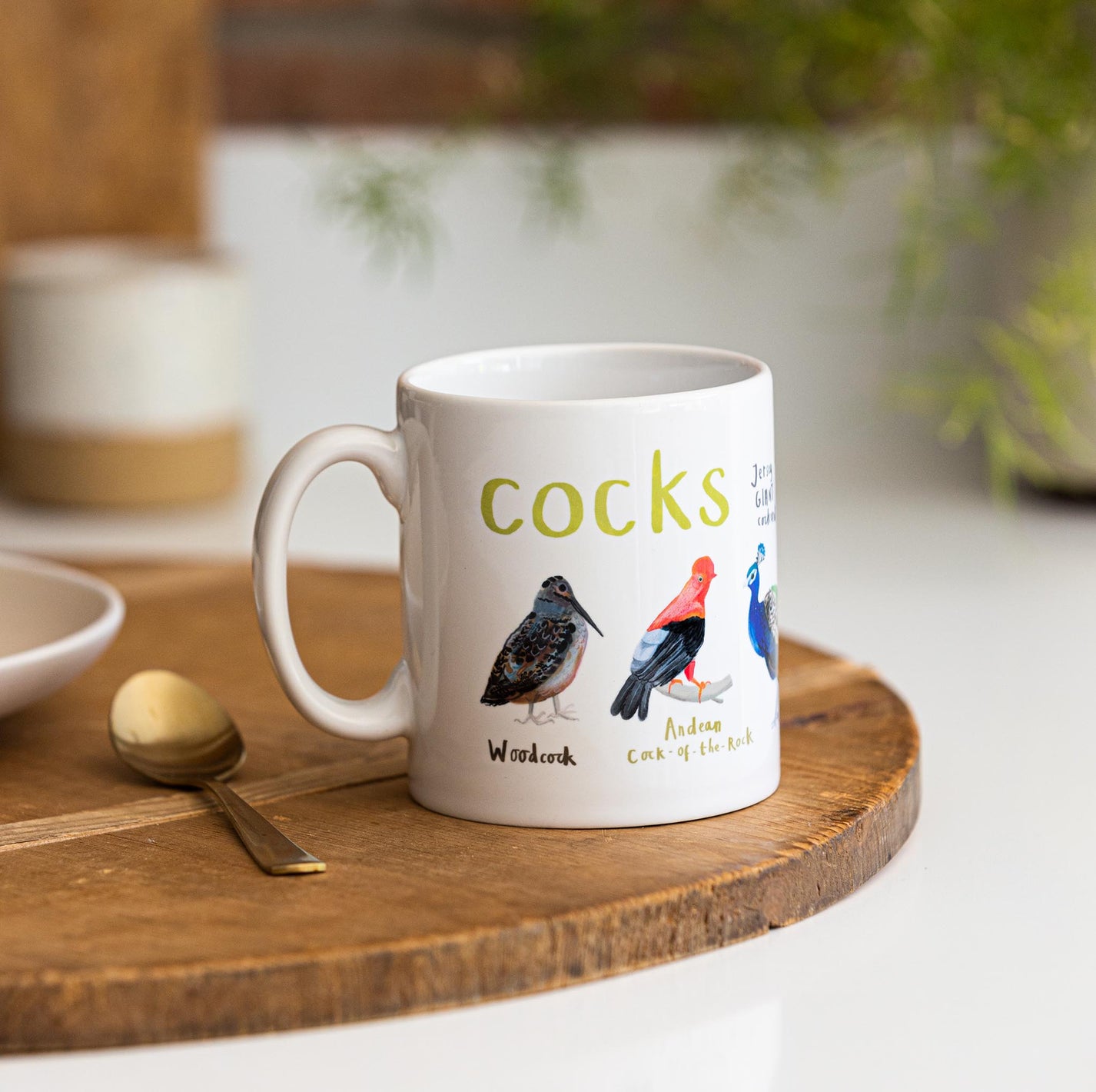 Cocks Ceramic Bird Mug Sarah Edmonds Illustration 5845