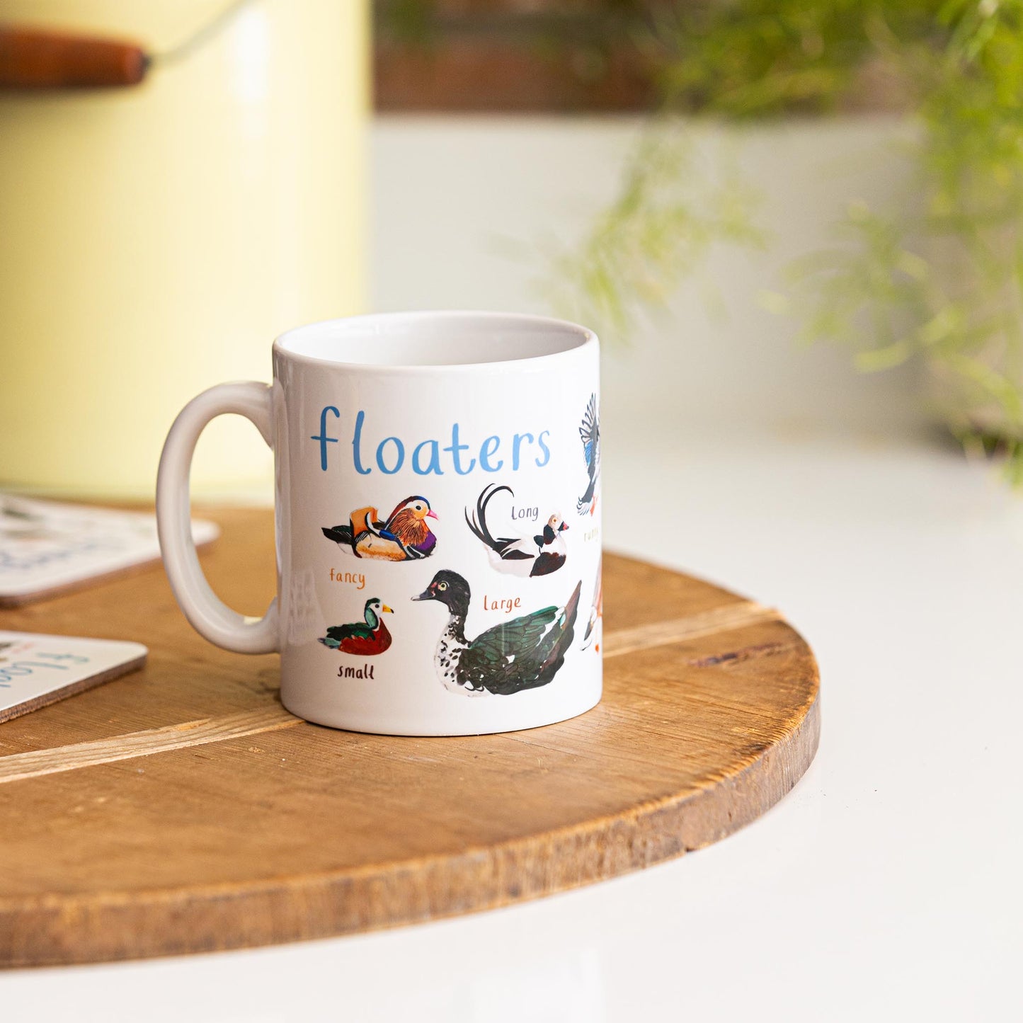 Set of 4 Ceramic Bird Mugs - Shags, Hooters, Floaters and Honkers