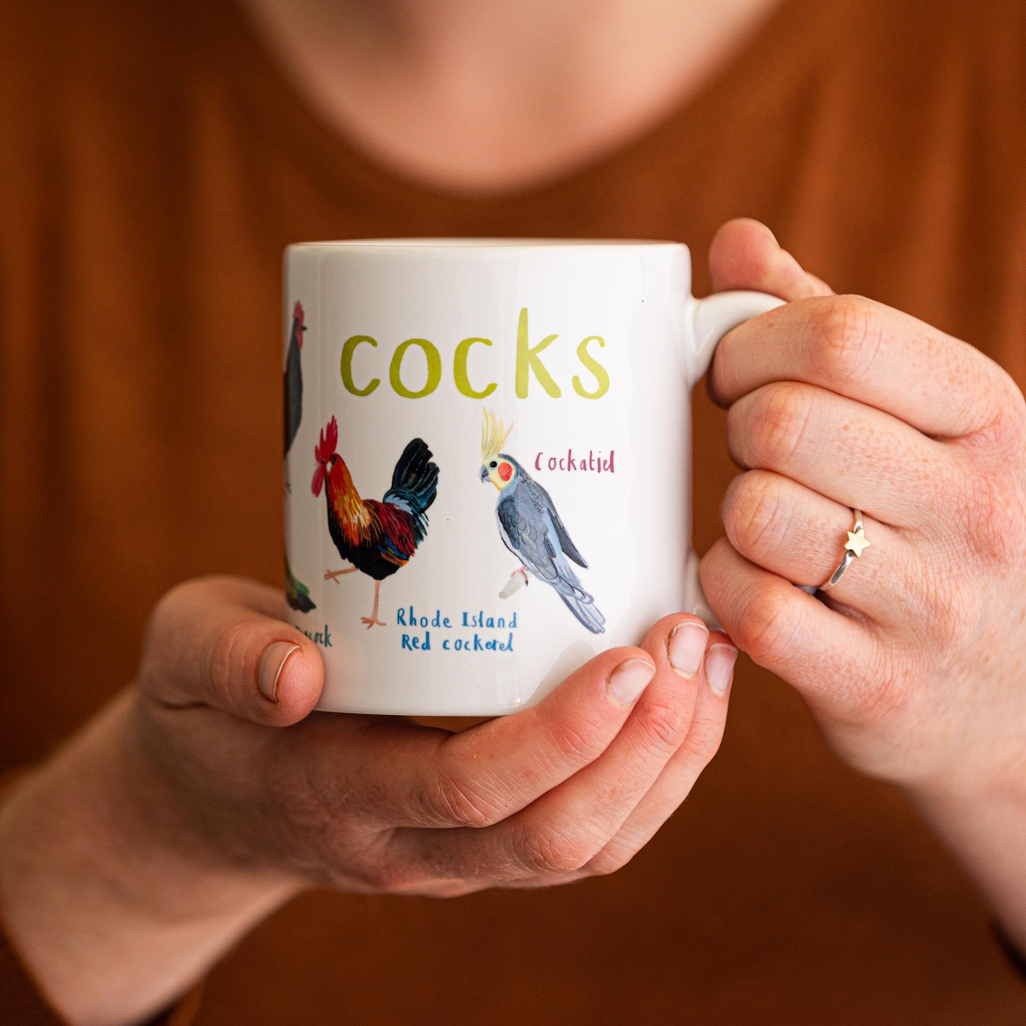 Cocks Ceramic Bird Mug Sarah Edmonds Illustration 4150