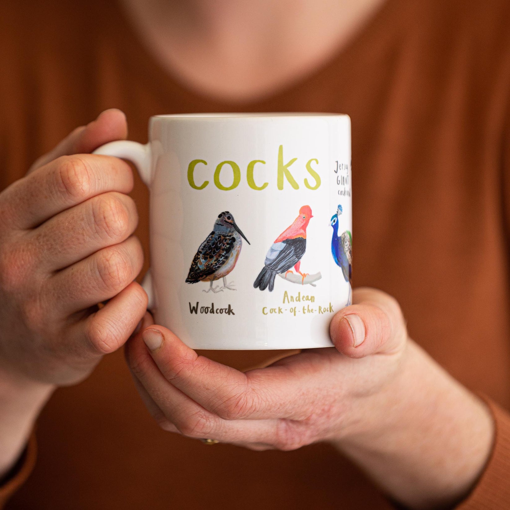 Cocks Ceramic Bird Mug Sarah Edmonds Illustration 9631