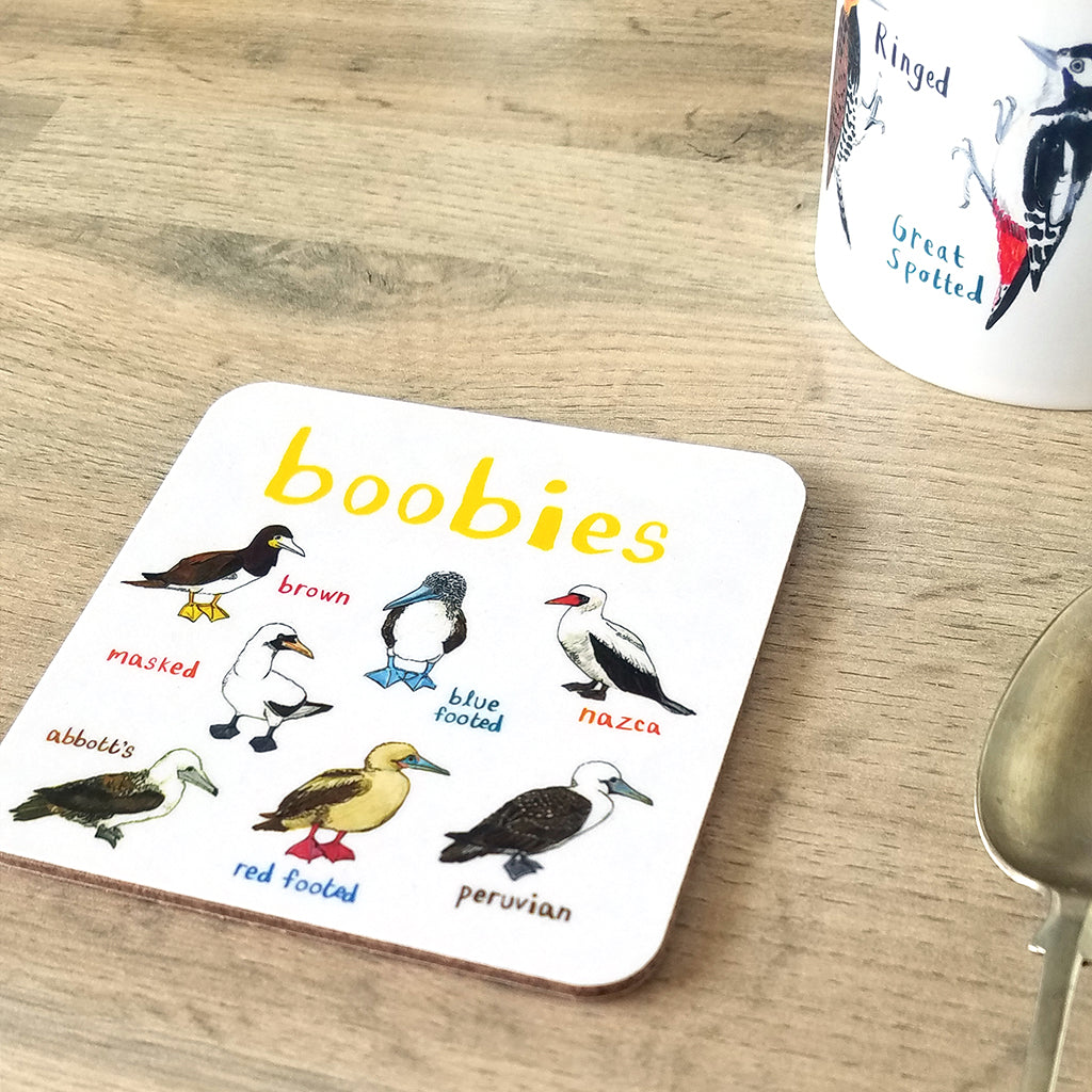 Boobies Bird Coaster – Sarah Edmonds Illustration