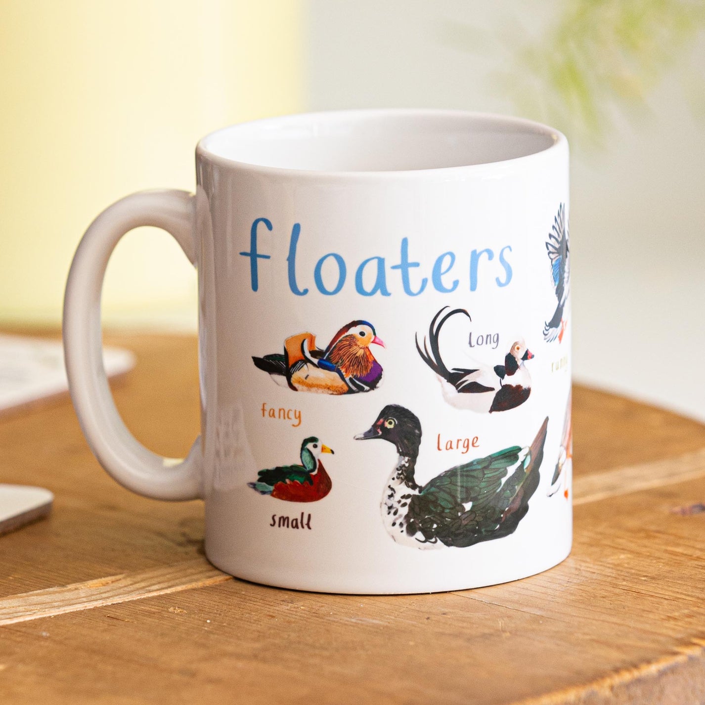Floaters Ceramic Bird Mug Sarah Edmonds Illustration 9123