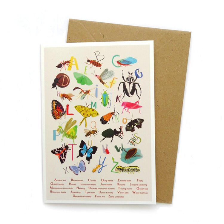 Insect Alphabet Card