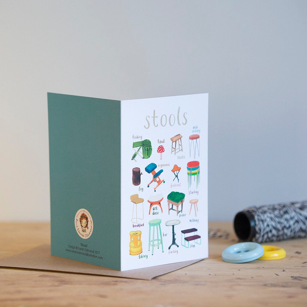 Insure Cards Stool Cards – Sarah Edmonds Illustration