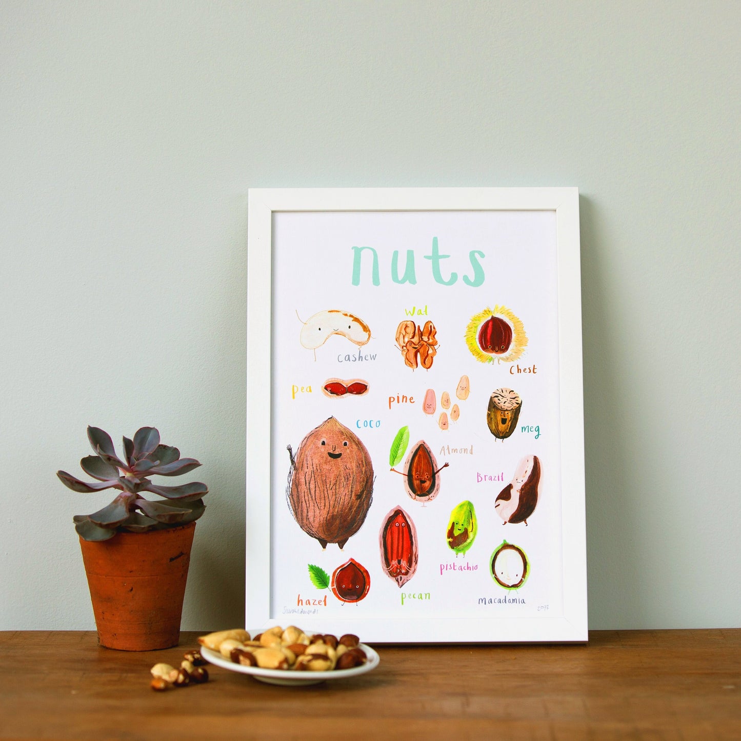 Nuts Art Print - A4
