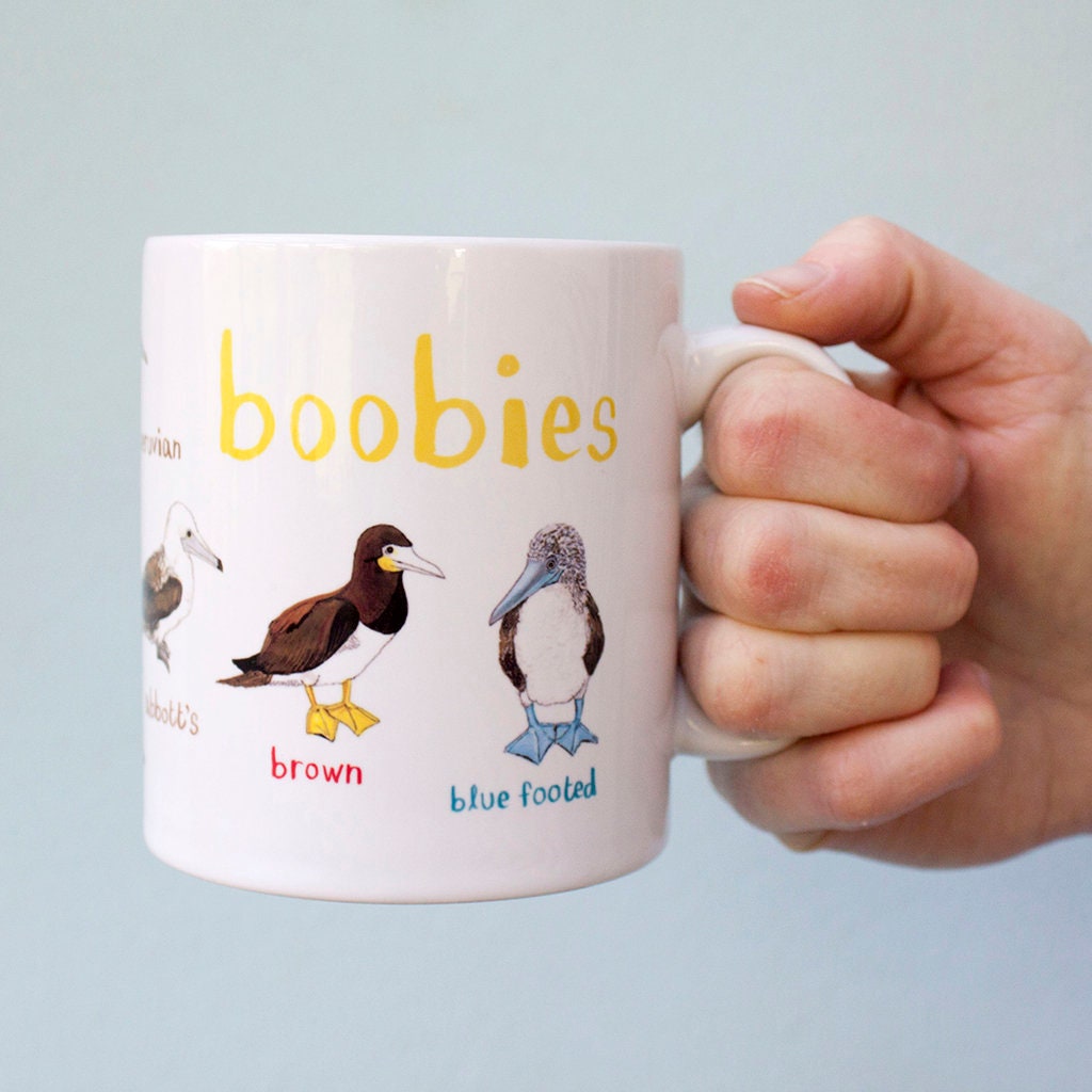 Pair of Tits and Boobies Bird Mugs