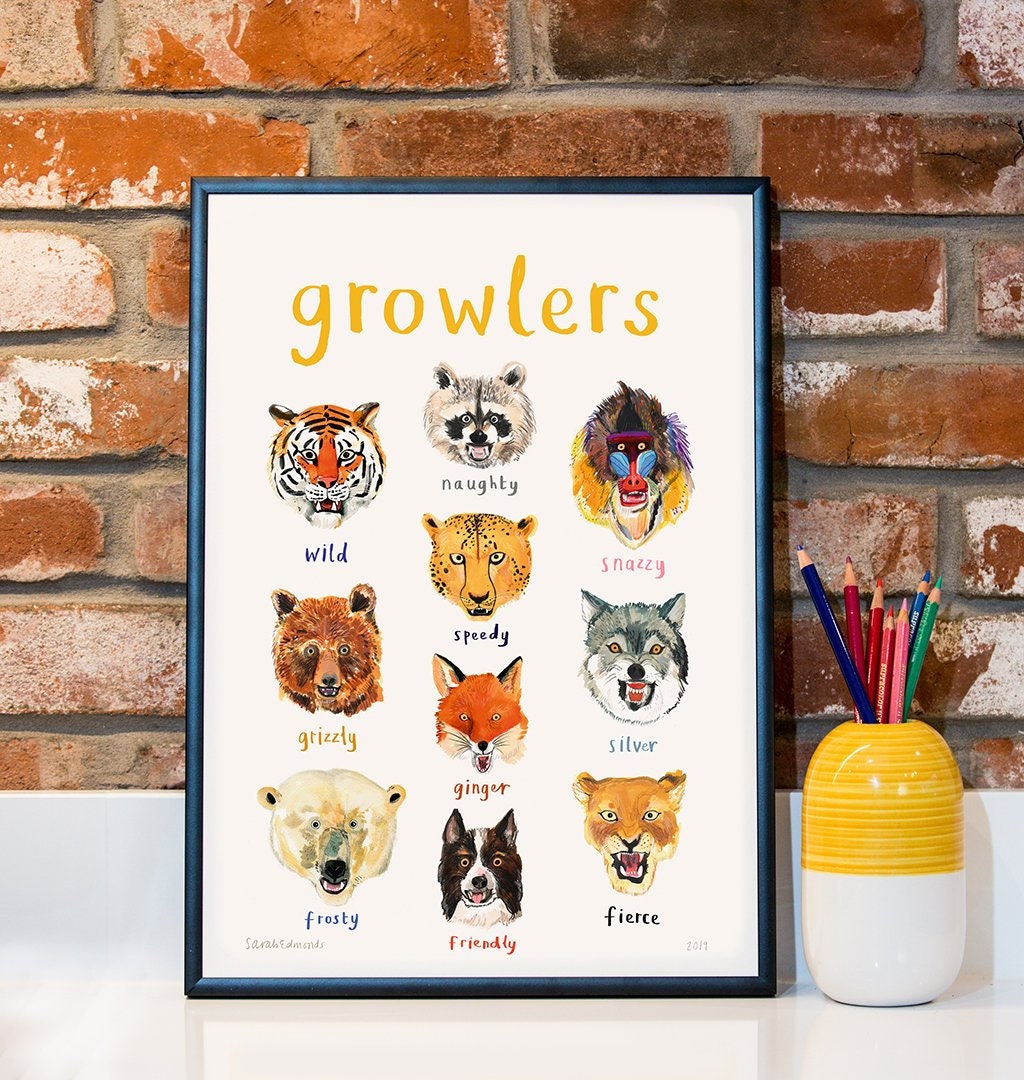 Growlers Art Print - A4