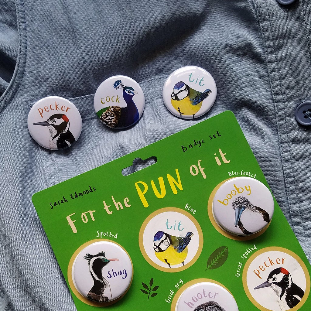 For the Pun of It Bird Badge Set